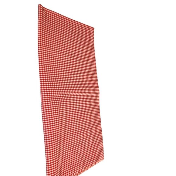 Red & White Gingham Checkered Cotton Fabric 2-Yd Exquisite Quality Lightweight S - Picture 7 of 7